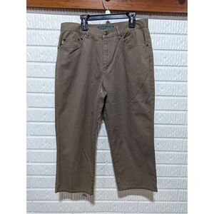 Lauren Ralph Lauren Women's Brown Denim Mid-Rise Cropped Pants Jeans Size 8